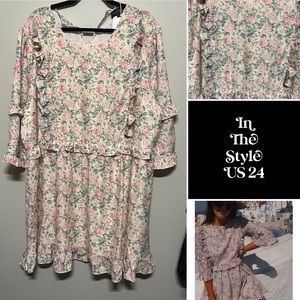 Floral 3/4 sleeve dress